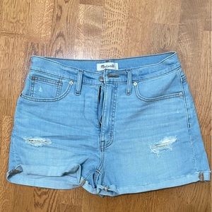Madewell high-rise denim shorts
